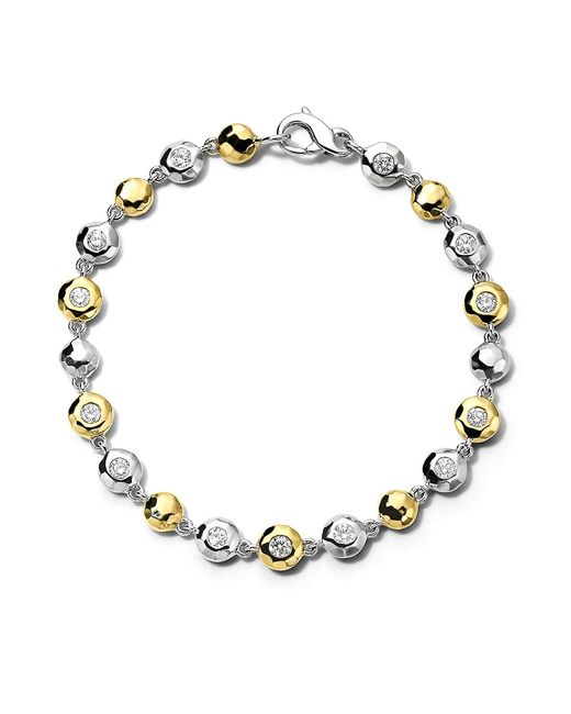 Ippolita Chimera Sterling 18K Yellow Gold Diamond Bracelet