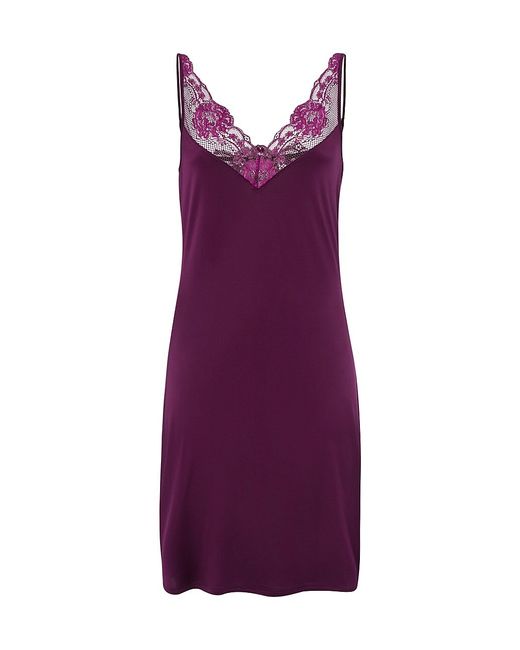 Hanro Sleeveless Lace-Embellished Nightgown