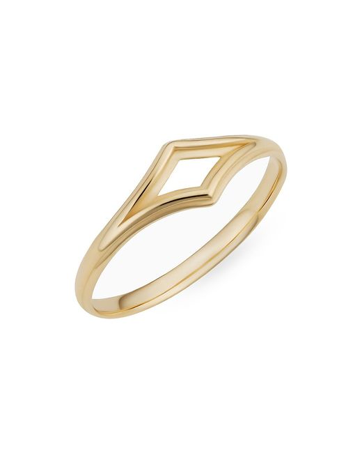 Oradina 14K Solid Gold Goddess Ring