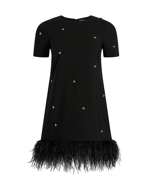 Likely Marullo Feather-Trimmed Minidress