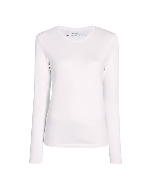 Another Tomorrow Cotton Long-Sleeve T-Shirt