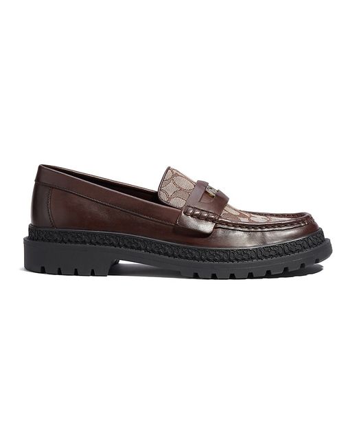 Coach Coin C Signature Leather Loafers