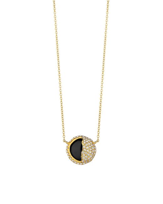 Syna Cosmic 18K 0.3 TCW Diamond Eclipse Pendant Necklace