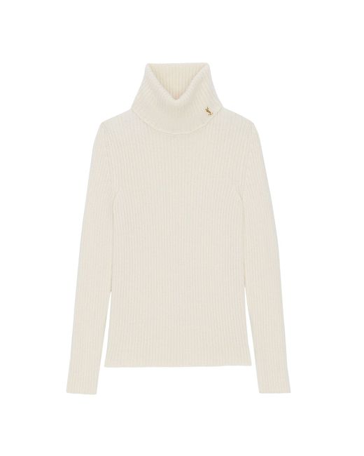 Saint Laurent Turtleneck Sweater In Wool And Mohair