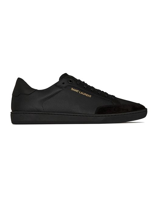 Saint Laurent Court Classic Perforated Leather Sneakers