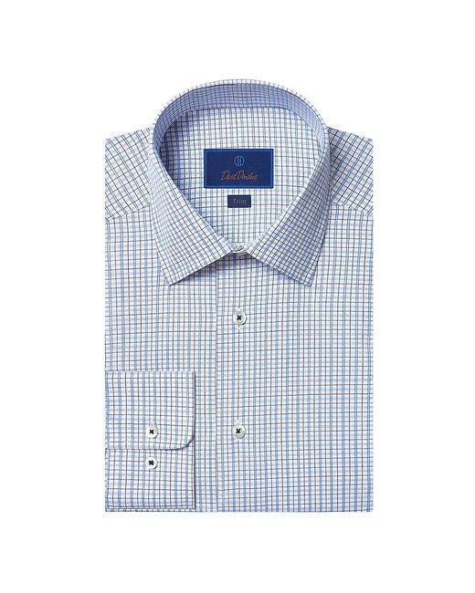 David Donahue Dress Patterned Button-Up Shirt