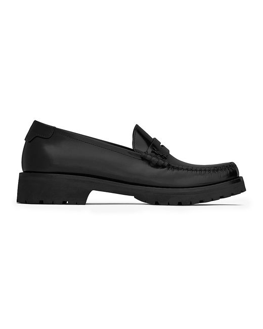Saint Laurent Le Loafer Monogram Penny Slippers In Smooth
