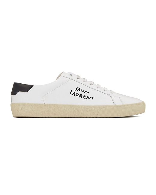 Saint Laurent Court Classic Sl/06 Embroidered Sneakers In