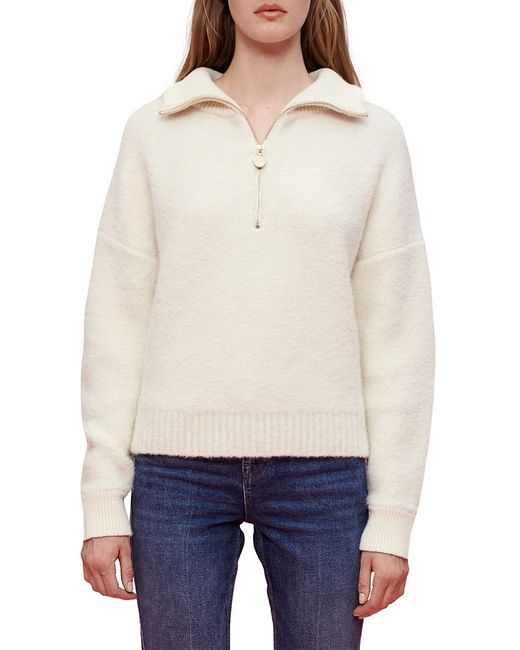 Maje Mogador Half-Zip Alpaca Sweater