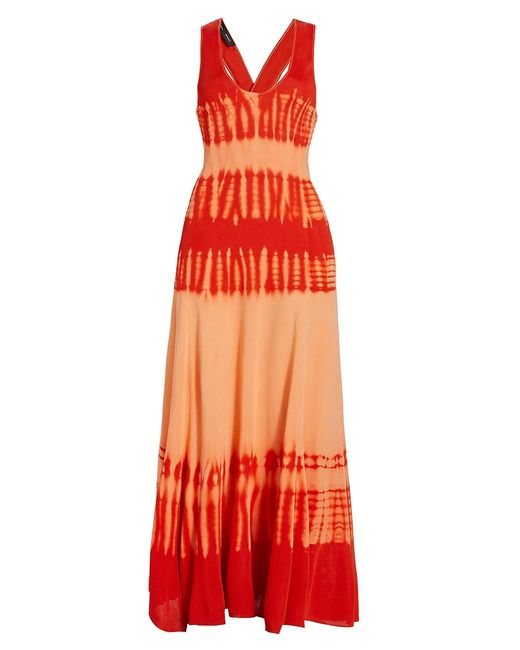 Proenza Schouler Tie-Dye V-Neck Dress