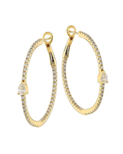 Stephanie Gottlieb 14K 2.1 TCW Diamond Inside-Out Hoop Earrings