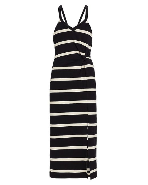 Tanya Taylor Shannon Knotted Striped Midi-Dress