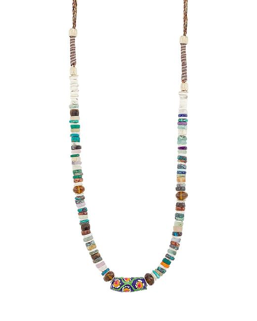 Room Service Africa Massai 24K Gold-Plate Beaded Multi-Stone Necklace