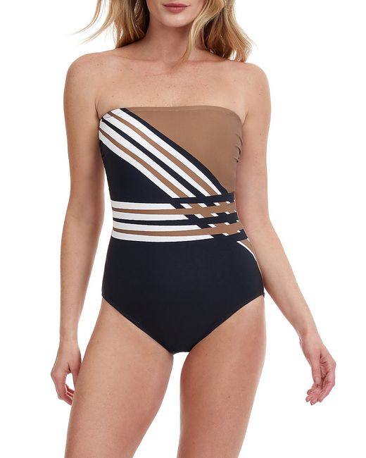 Gottex Swimwear Ocean Breeze Bandeau One-Piece Swimsuit