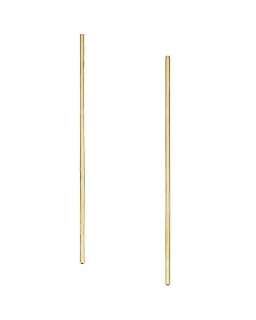 Oradina 14K Solid Gold Pisa Long Stick Earrings