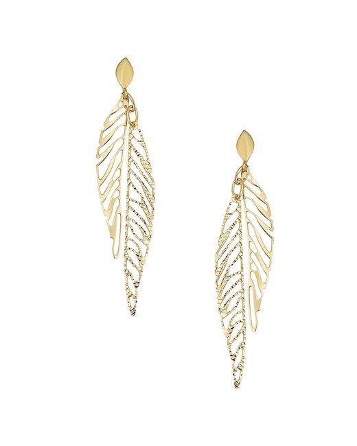 Oradina 14K Solid Gold Dante Drop Earrings