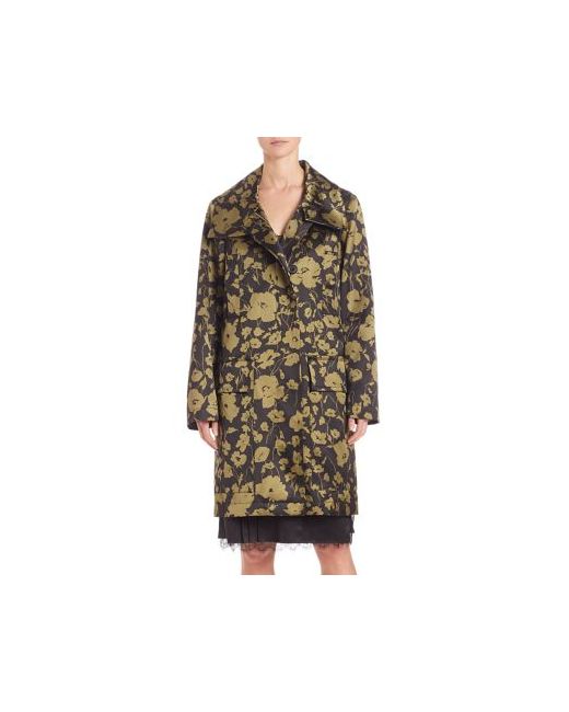 Michael Kors Collection Print Angora Blend Coat
