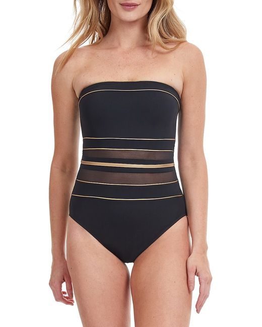 Gottex Swimwear Onyx Bandeau One-Piece Swimsuit
