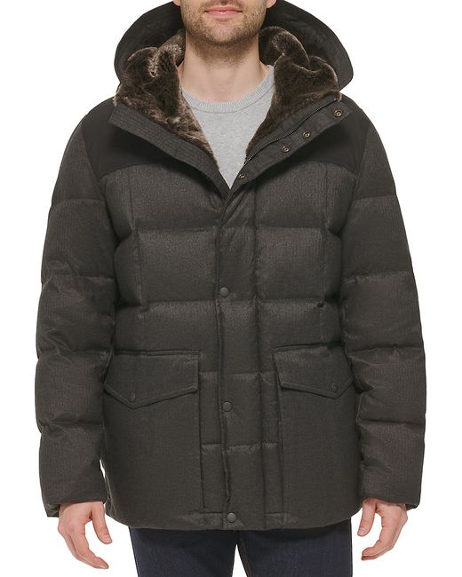 Cole Haan Quilted Flannel Puffer Parka