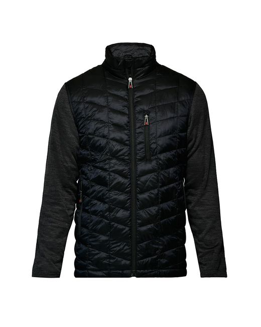 Thermostyles Mix Media Quilted Jacket