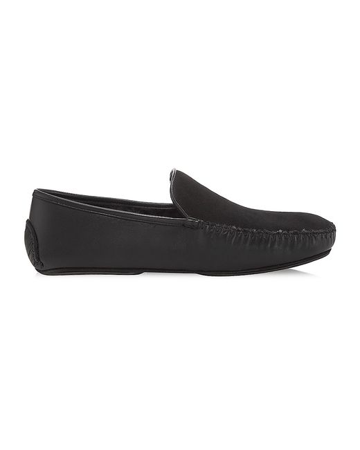Manolo Blahnik Mayfair Leather Suede Driving Loafers