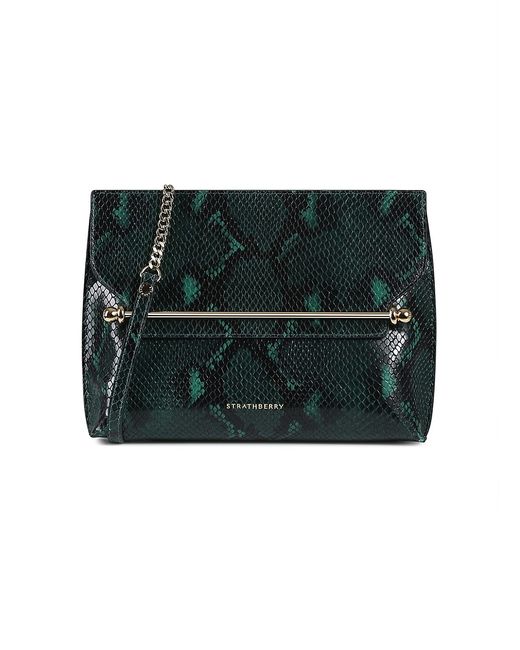 Strathberry Stylist Snake-Embossed Clutch