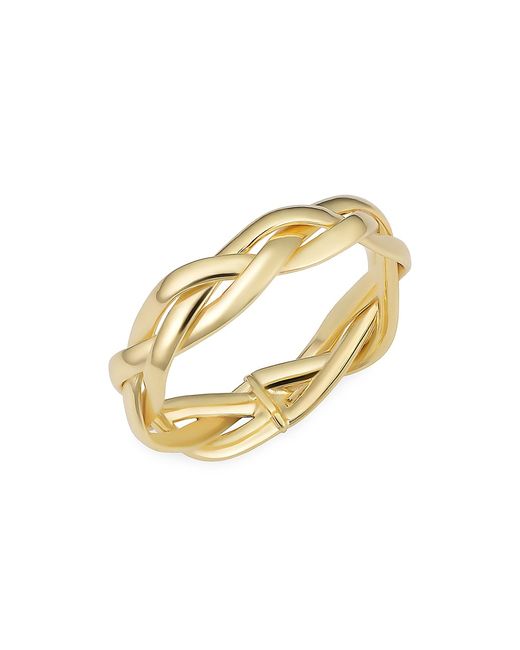 Oradina 14K Solid Gold Amore Braided Ring