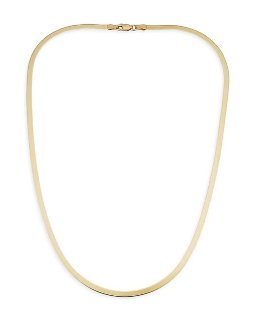 Oradina 14K Solid Gold Park Avenue Bold Herringbone Necklace