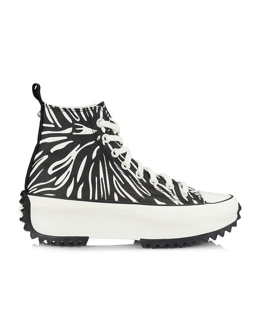 Converse Run Star Hike Zebra-Print High-Top Sneakers