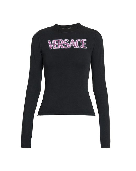 Versace Logo Long-Sleeve T-Shirt