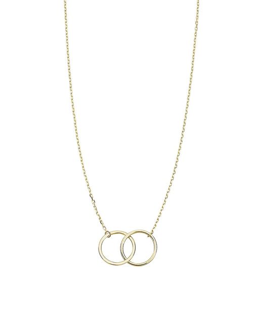 Oradina 14K Solid Gold Forever Linked Necklace