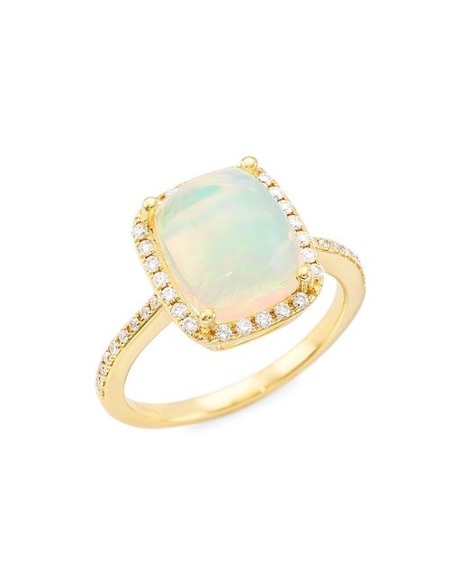 Saks Fifth Avenue Collection 14K Opal 0.3 TCW Diamond Ring