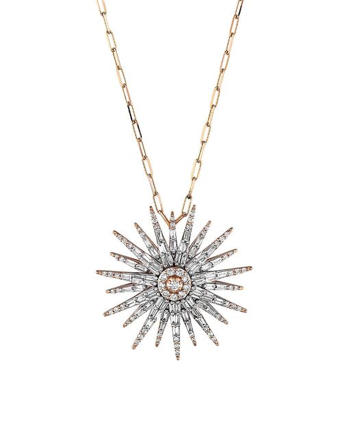 Bee Goddess Star Light Jardin 14K 1.59 TCW Diamond Pendant Necklace
