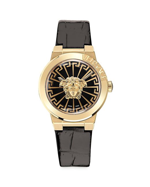 Versace Medusa Goldtone Stainless Steel Strap Watch