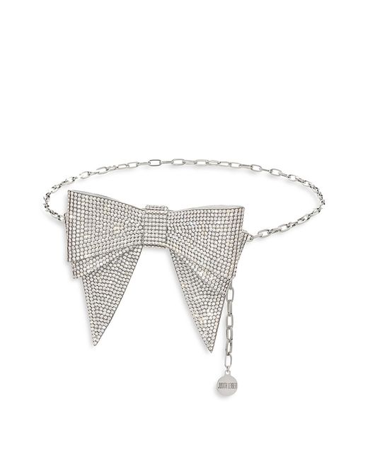 Judith Leiber Couture Crystal-Embellished Bow Chain Belt