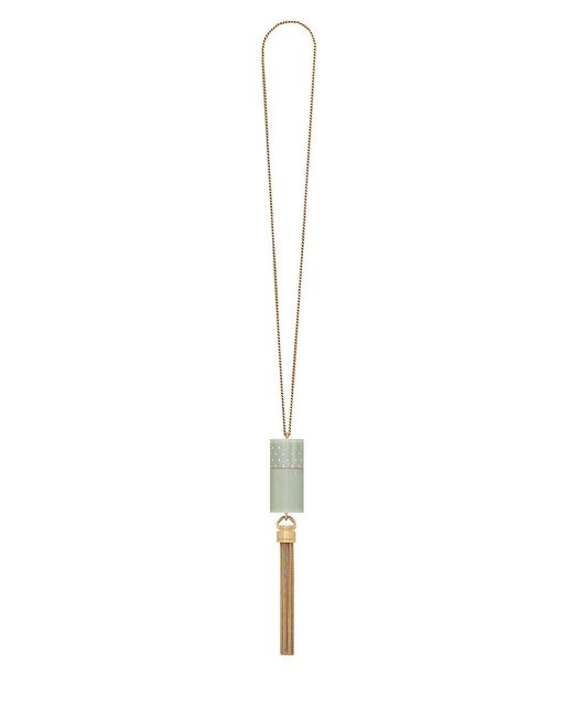 Saint Laurent Angelica Mini Tube Necklace In Plexiglass And Metal