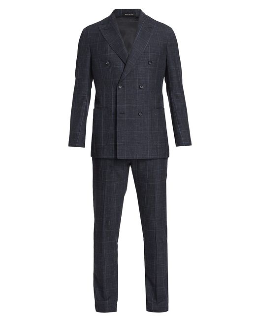 Saks Fifth Avenue COLLECTION Windowpane Check Blend Suit
