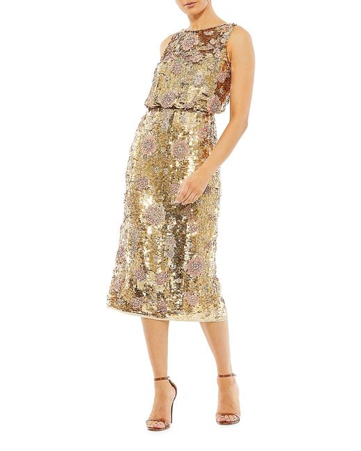 Mac Duggal Sequin-Embellished Midi-Dress