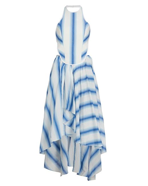 Rosie Assoulin Halter Striped Midi-Dress