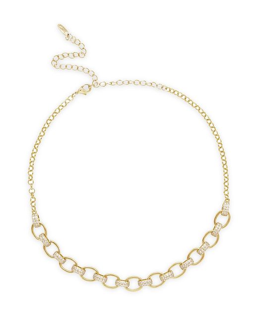 Ettika Empowered Crystal 18K Plated Chain Link Necklace