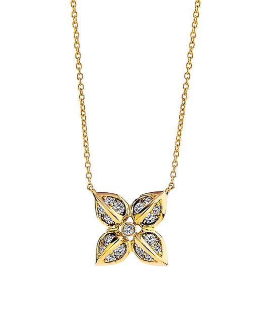 Syna Jardin 18K 0.55 TCW Diamond Flower Pendant Necklace