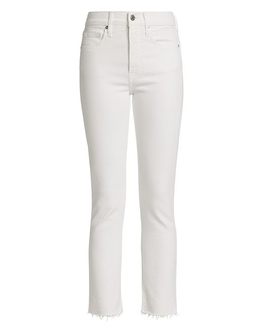 Veronica Beard Carly High-Rise Stretch Kick-Flare Crop Jeans