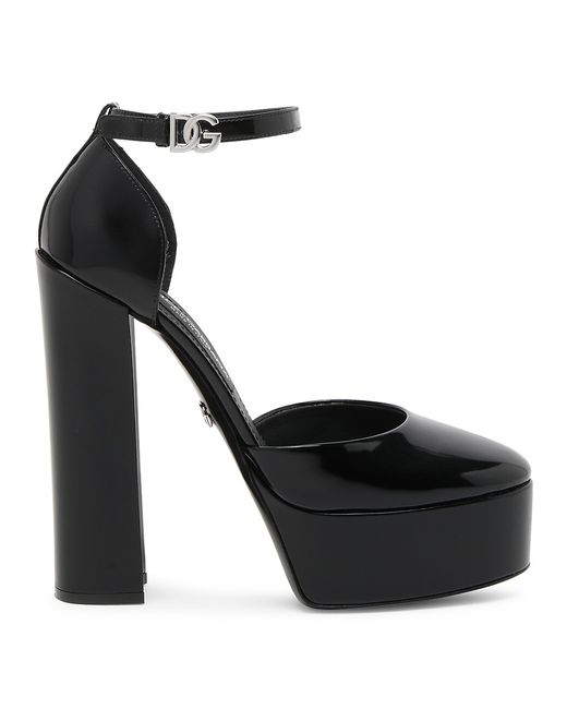 Dolce & Gabbana Logo Platform Ankle-Strap Pumps