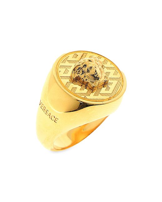 Versace Medusa Goldtone Metal Ring Gold
