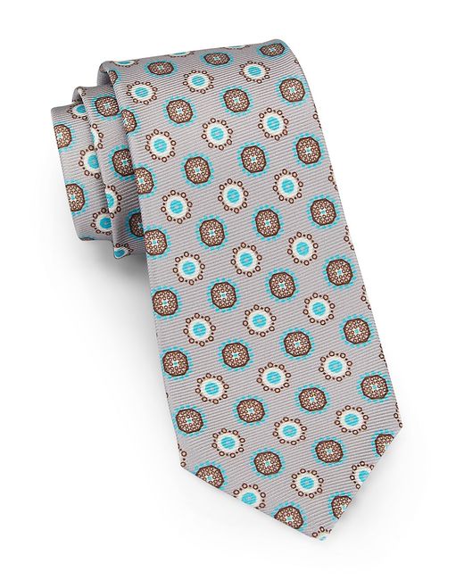Kiton Geometric Floral Tie