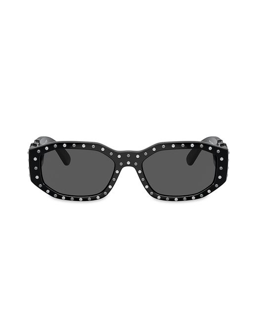 Versace 53MM Medusa Detail Oval Sunglasses