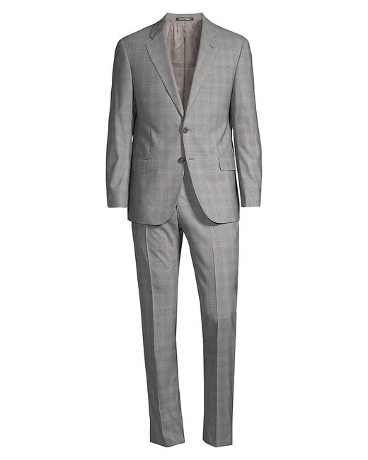 Emporio Armani Solid Plaid Suit