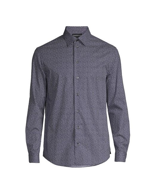 Emporio Armani Connect The Dots Stretch-Cotton Shirt