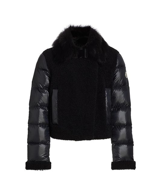 Moncler Mainline Shearling-Embellished Puffer Jacket