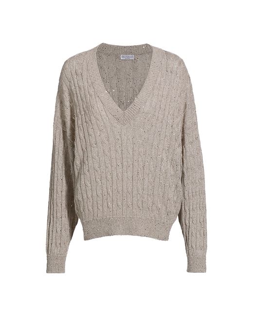 Brunello Cucinelli Blend Cable-Knit Sweater